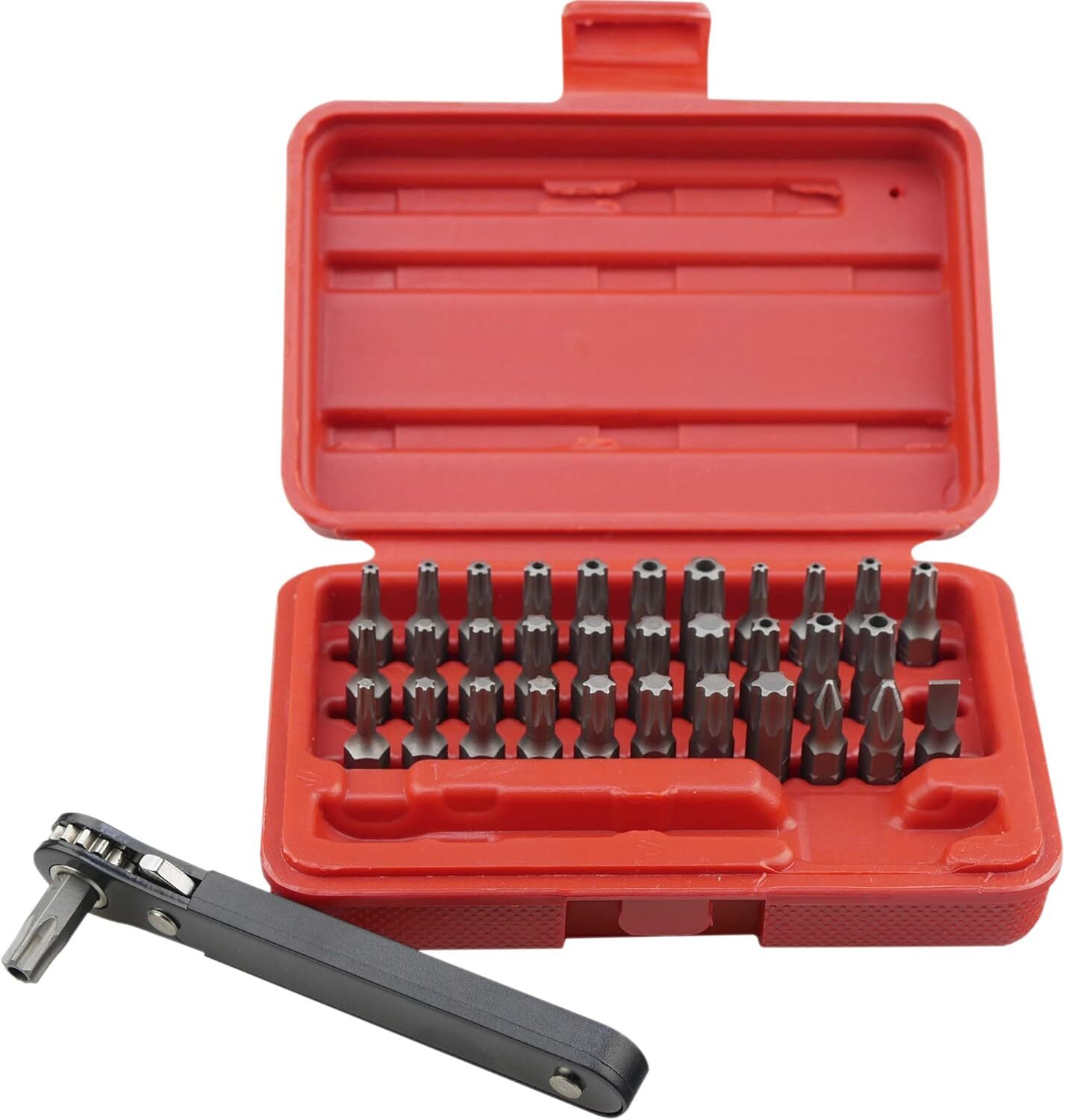 K403 Comprehensive Torx Bit Set With Mini Ratchet Wrench 1/4inch Drive 34piece