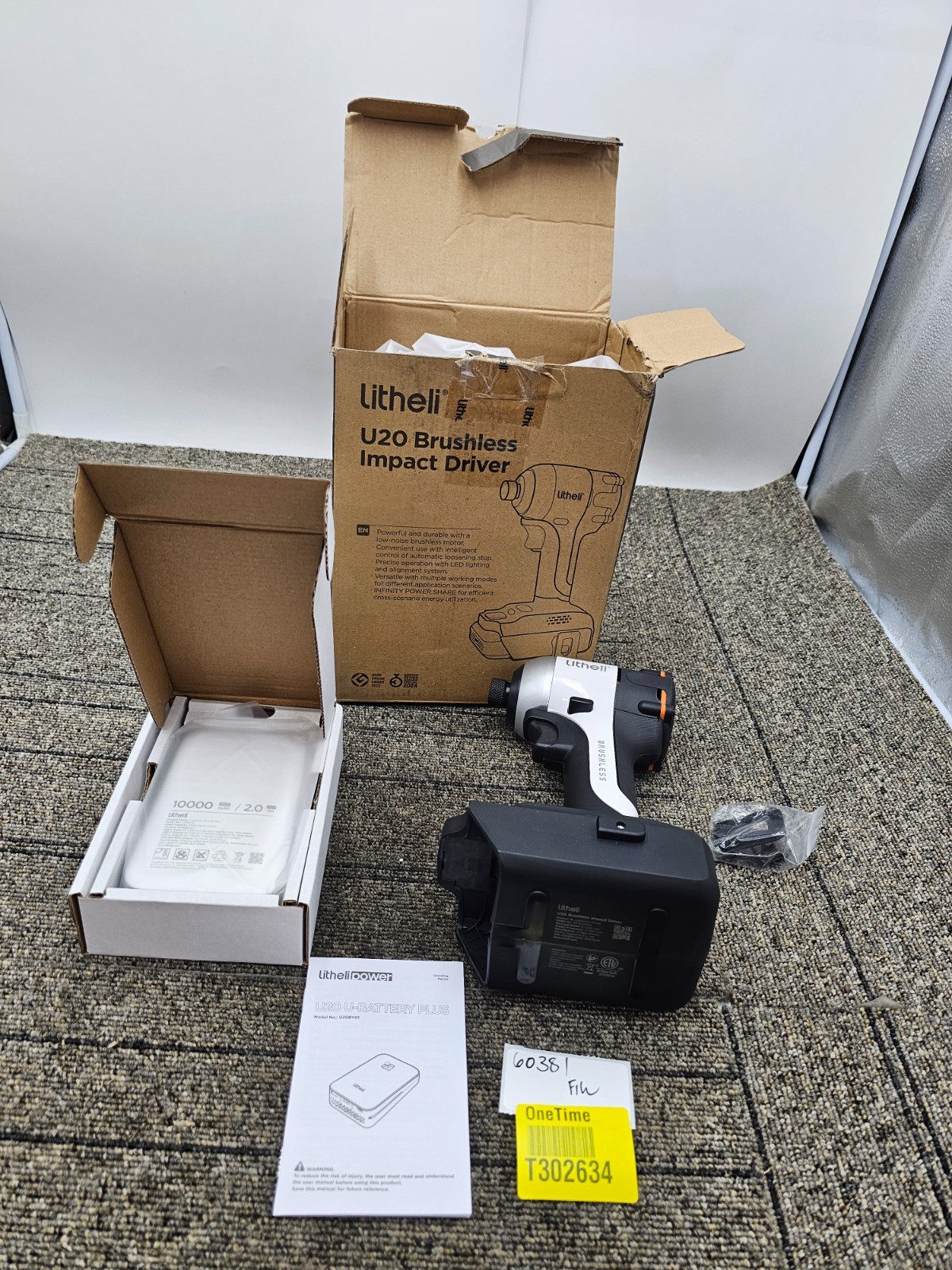 Litheli U20QZ00-0A120 20V Cordless Impact Driver 2035 in-lbs Max Torque