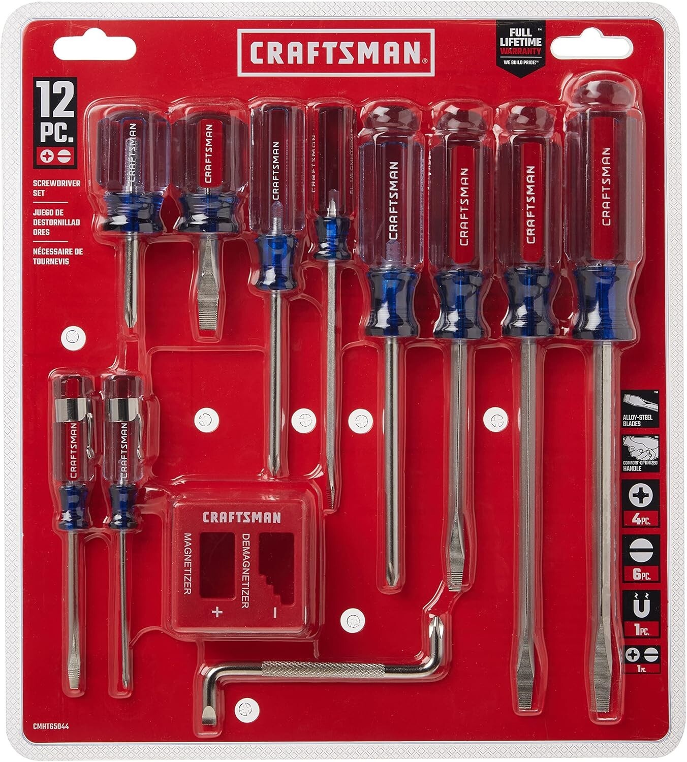 CRAFTSMAN Screwdriver Set, Assorted, 12Piece (CMHT65044)…