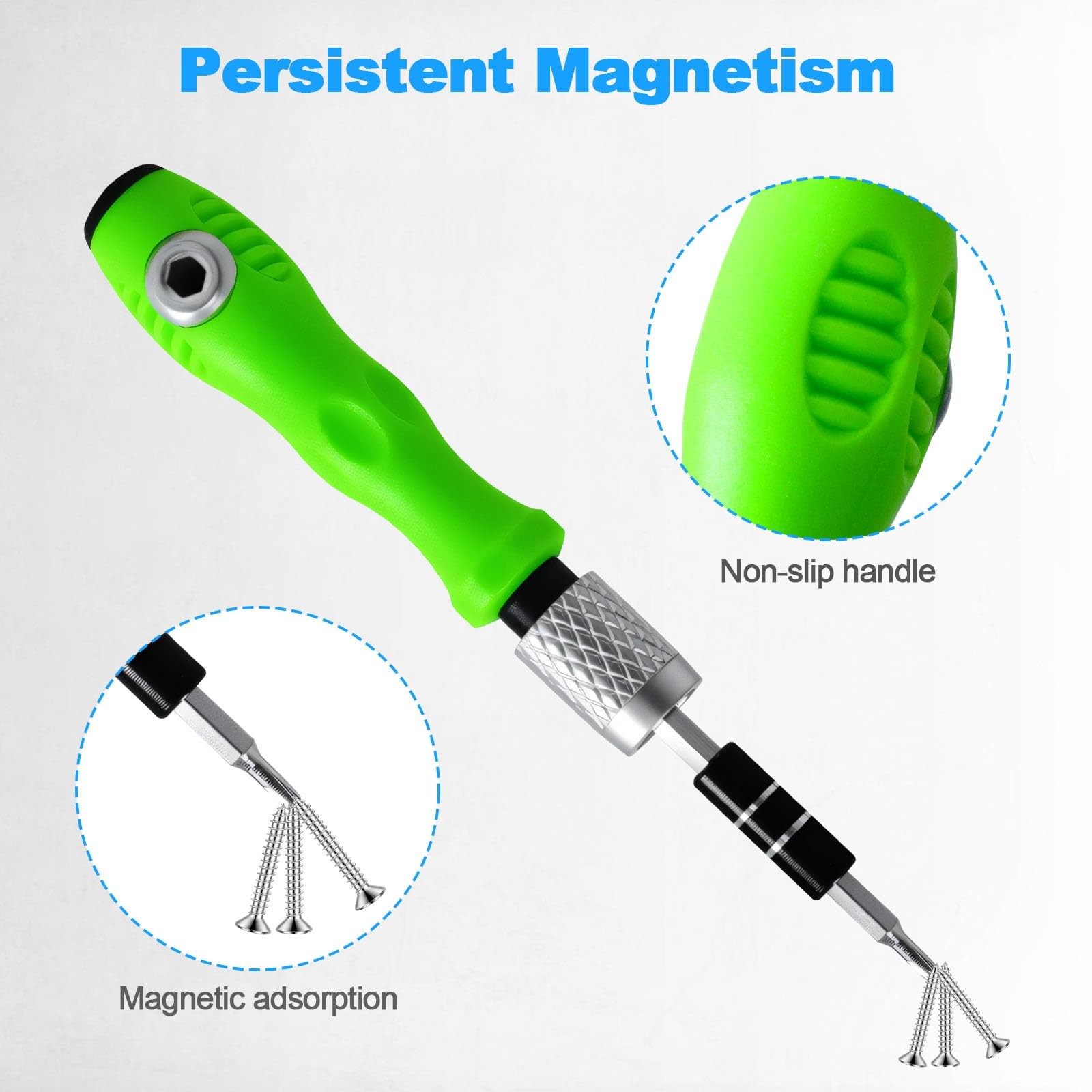 32 in 1 Small Precision Screwdriver Set, Zoikuloi Magnetic Mini Green