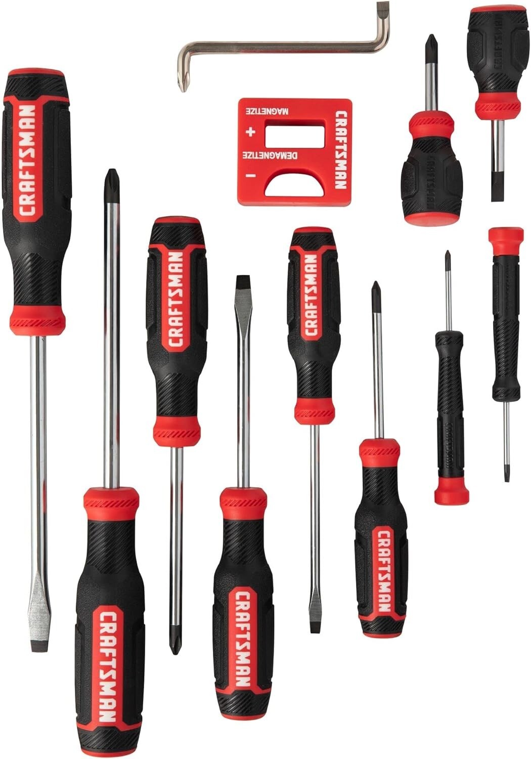 12 Piece Bi-material Screwdriver Set Black Oxide Tip Ergonomic Handle”