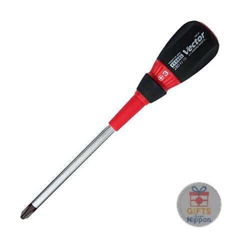 Vessel Vector B-280 Large Diameter Grip Phillips #3 x 150mm Magnetic Driver