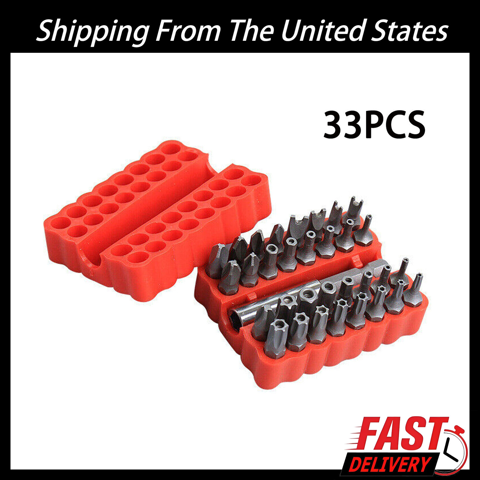 33PCS Screwdriver Bit Set with 1/4 Extension Bit Holder for Hex Heads
