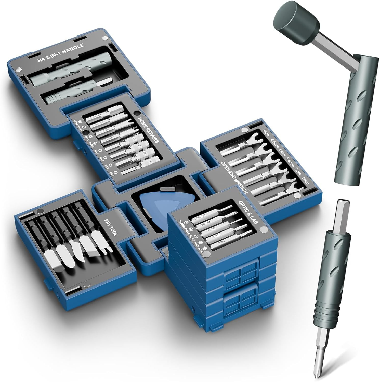 Precision Screwdriver Set for Electronics Repair 55 in 1 (Blue) | Compact Repair