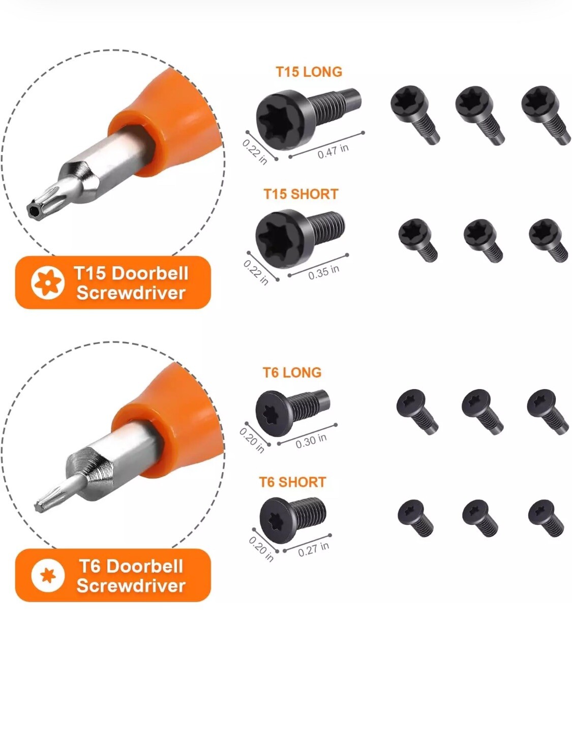 Screwdriver for Ring Doorbell Gen 1 2 3 4 Plus Pro With 16 Screw For All Models