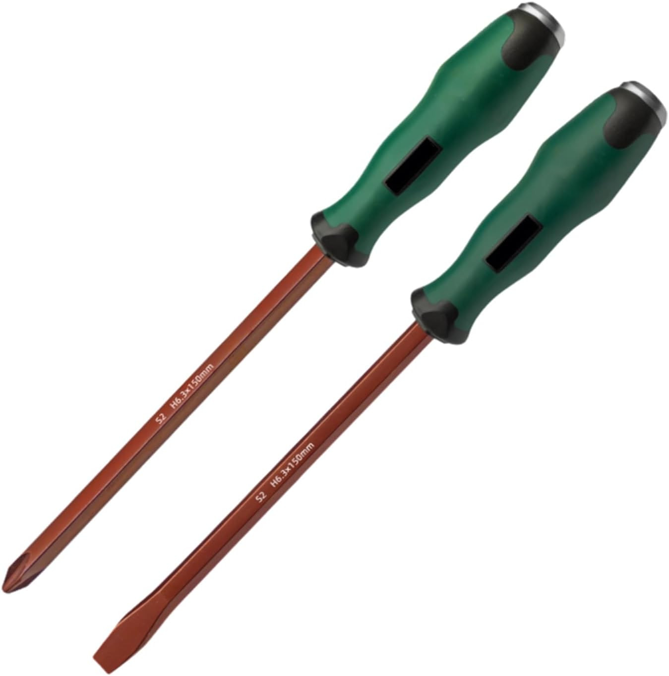 Demolition Screwdriver,2 Pieces 6 * 150Mm S2 Steel Go through Slotted and PH2 Ph