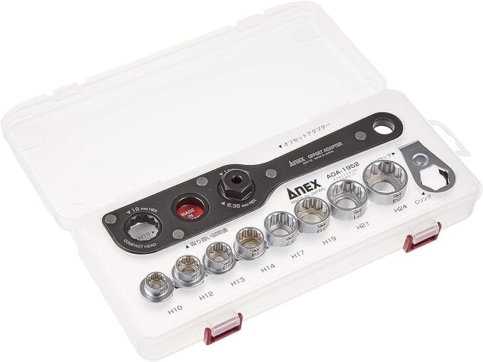 ANEX AOA-19S2 Offset adapter socket set S2 Narrow space work FedEx/DHL