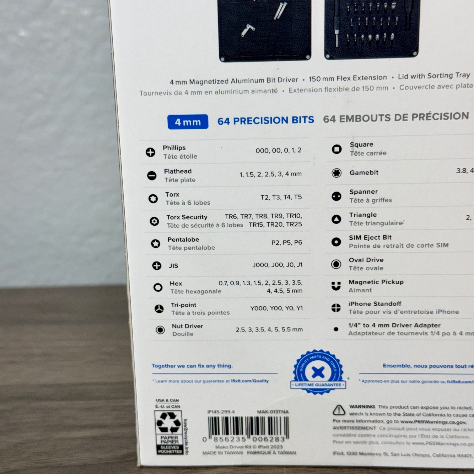 iFixit Mako Driver Kit 64 Piece Precision Bits for Tech Repair IF145-299-4