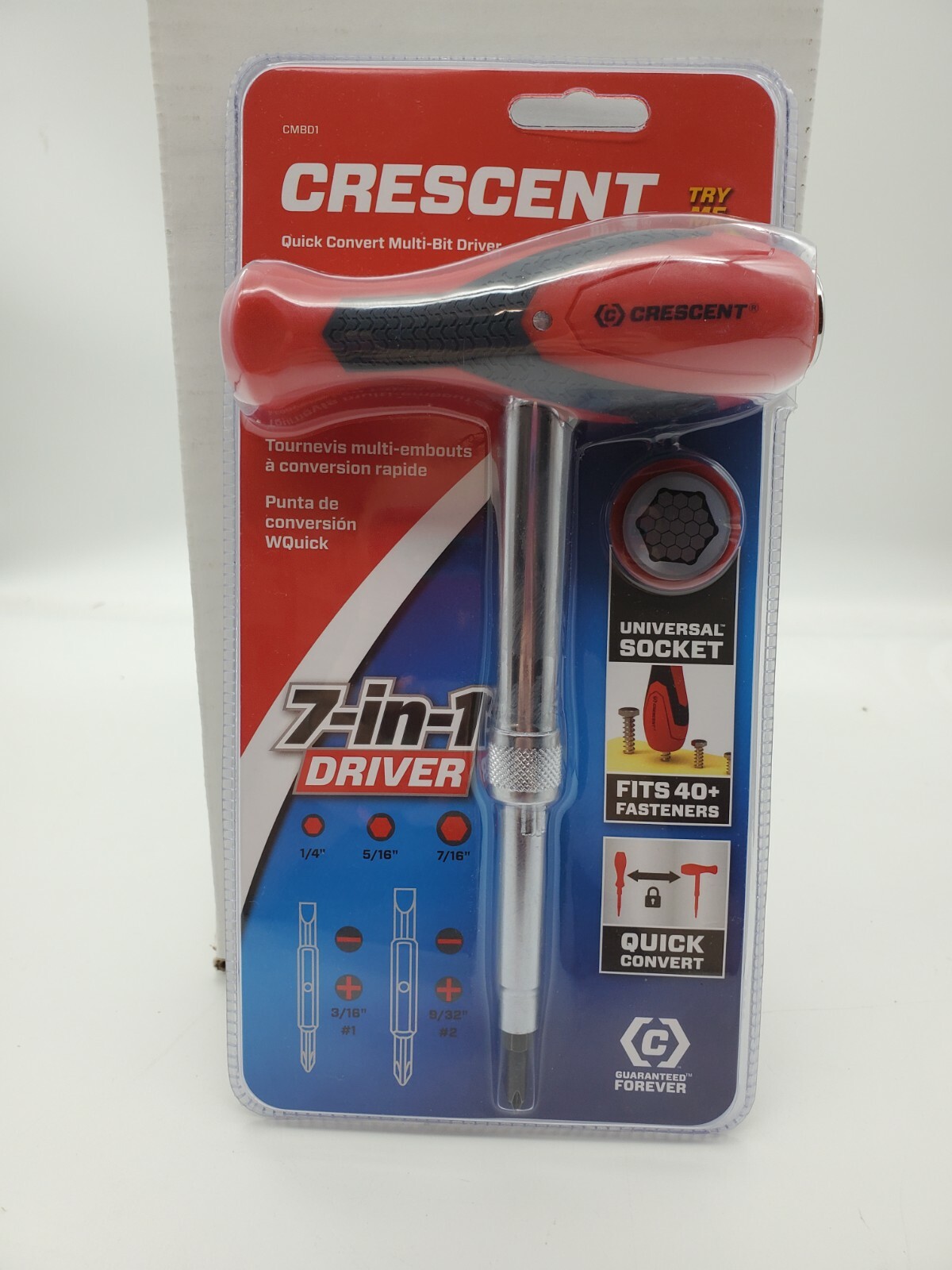 Crescent CMBD1 Quick Convert T-Handle Multi-Bit Driver