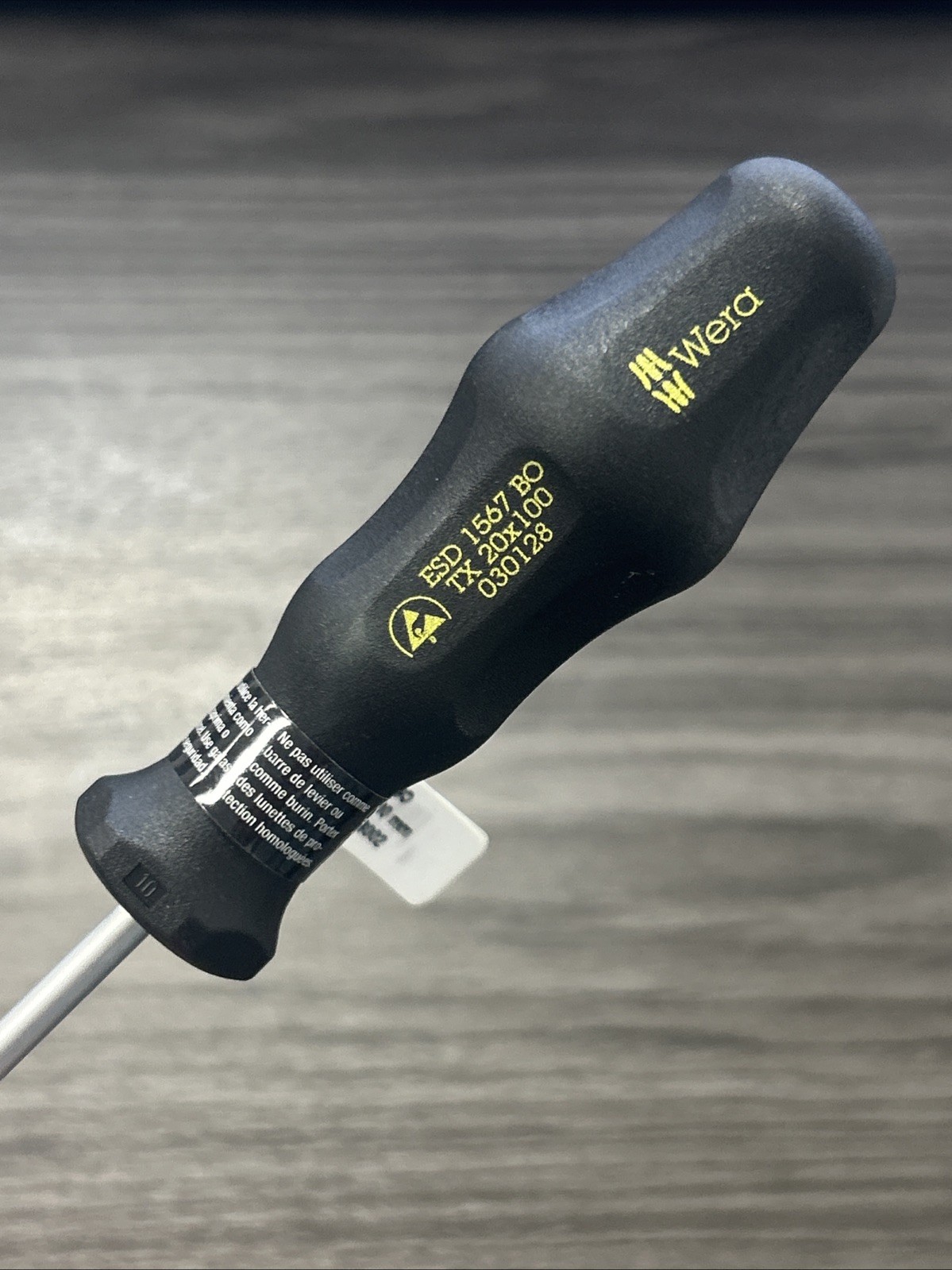 Wera 030128 T20s x 100mm ESD Safe Security Torx Screwdriver