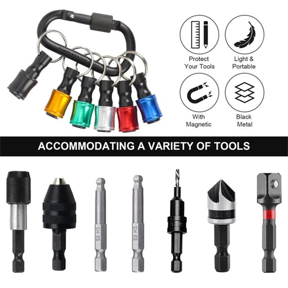 1/4″ Hex Shank Quick Release Keychain Screwdriver Drill Bit Holder Bit Set 28PCS