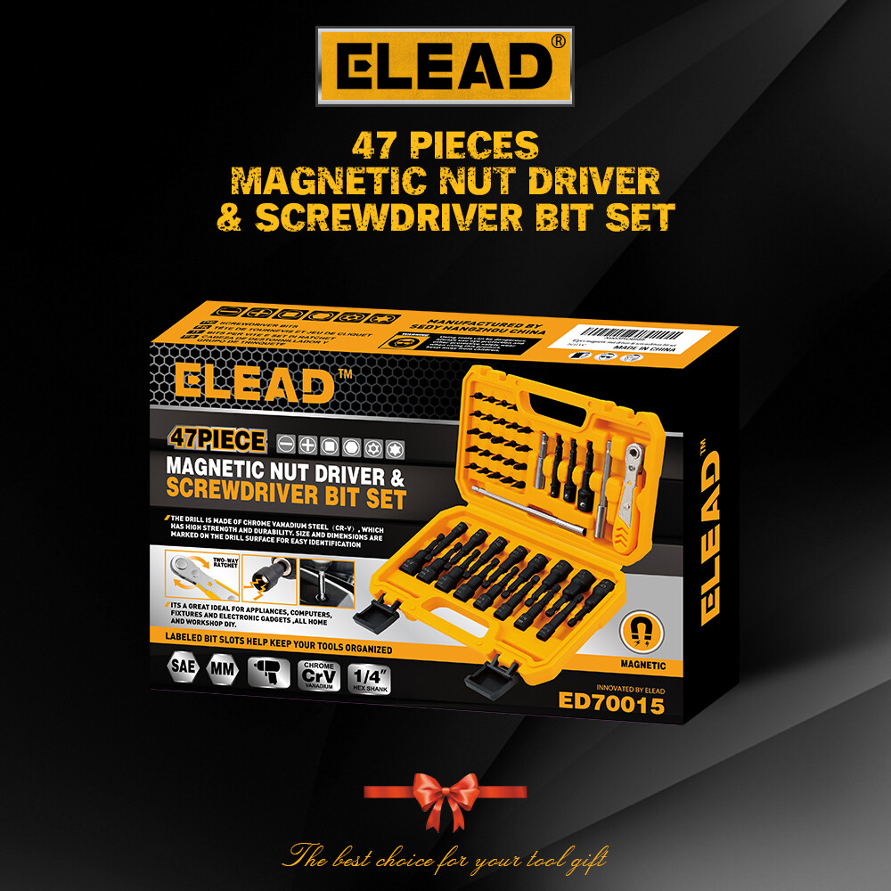 47-Piece Magnetic Nut Driver & Screwdriver Bit Set – Strong Magnetic Nut Drivers