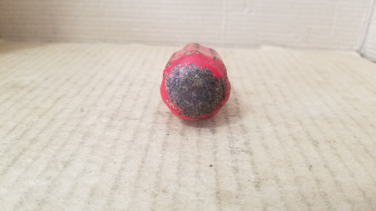 Vintage Red Wood Handle Stubby Flat/Slotted Screwdriver , VGC