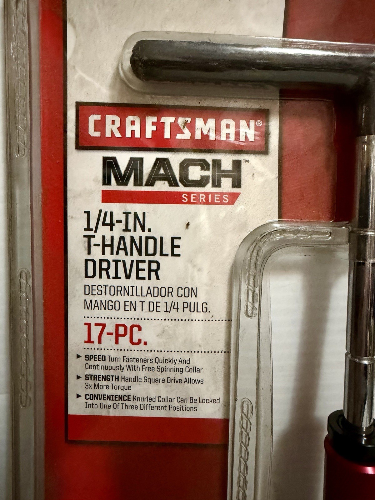 New! Craftsman 948025 MACH SERIES 17-Pieces 1/4″ T-Handle Driver & Bit Set Fast