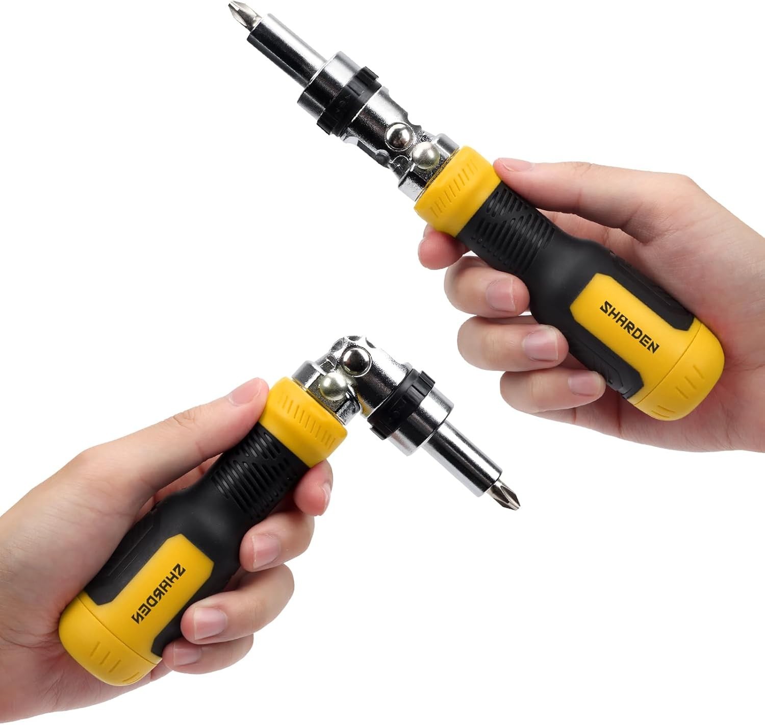 Ratcheting Multi Bit Screwdriver – 13-in-1 Tool Set, Flat Head/Square/Torx/He…