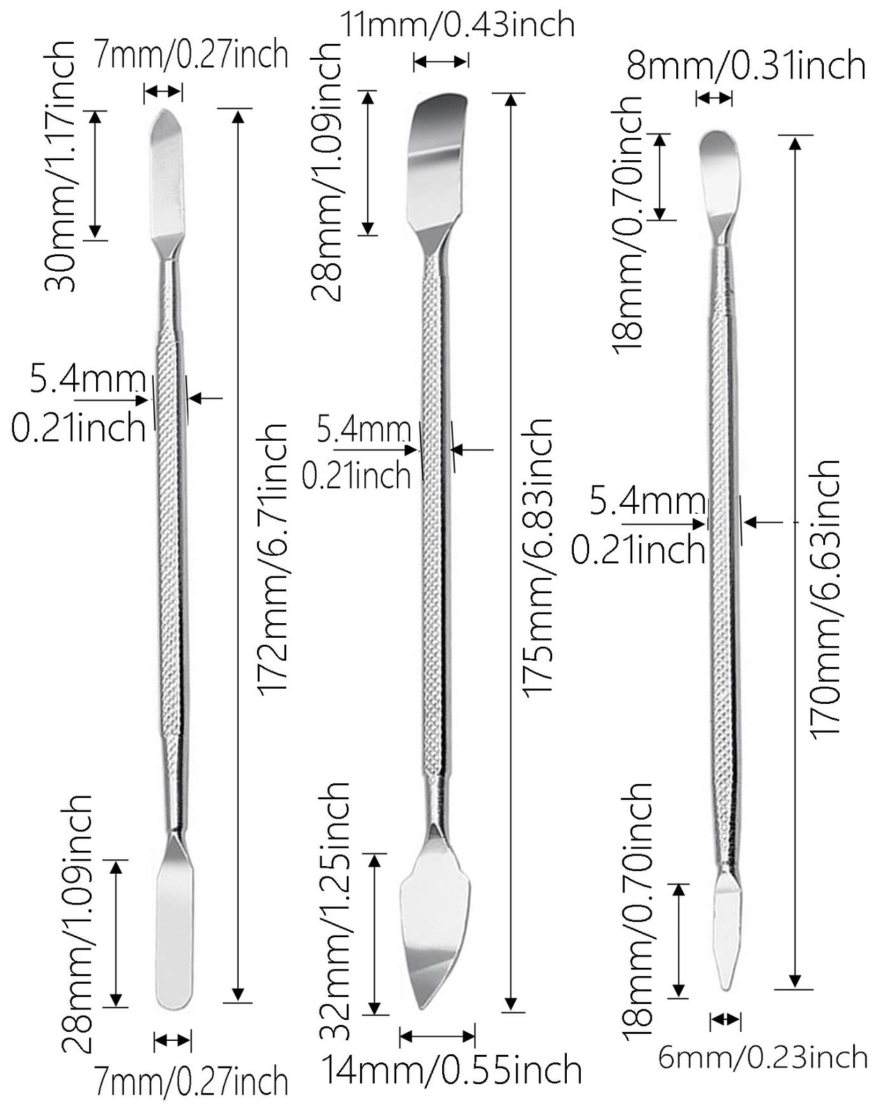 6 Pcs Metal Spudger Set Dual Ends Metal Spudger Pry Opening Repair Tools Kit