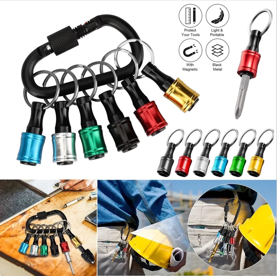 1/4″ Hex Shank Quick Release Keychain Screwdriver Drill Bit Holder Bit Set 28PCS