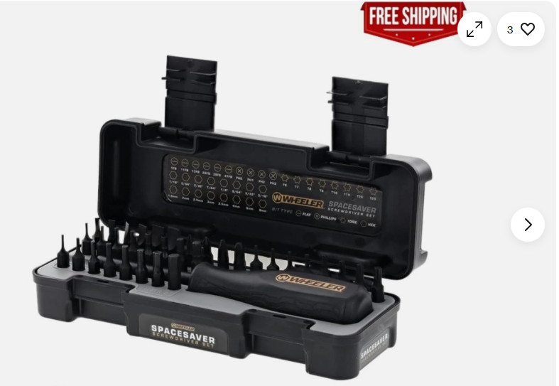 Wheeler Spacesaver Screwdriver Bit Set (36 Piece) 4001005