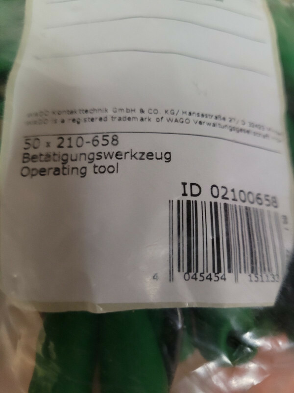 50* WAGO 210-658 OPERATING TOOL 3.5 X .5MM SHORT ANGLED BETÄTIGUNGSWERKZEUG NEW