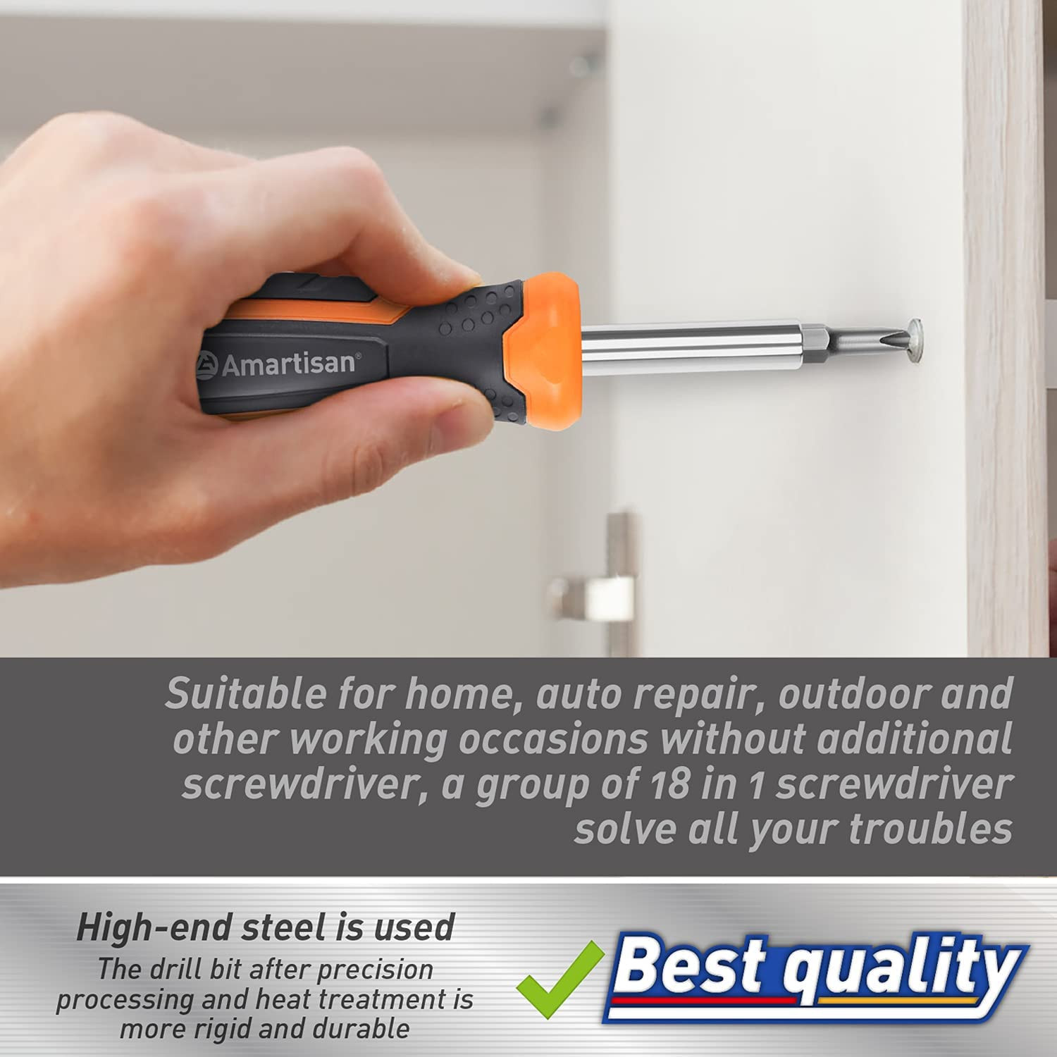 18-In-1 Multi-Bit Screwdriver Set Tool All in One, Portable