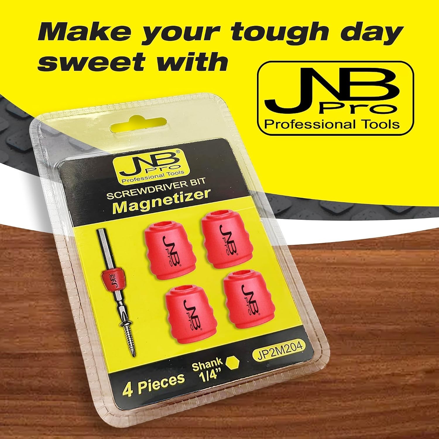 Enhanced Magnetic Screwdriver Bit Sleeve: 4-Pc Set for Carpentry & Metalworking