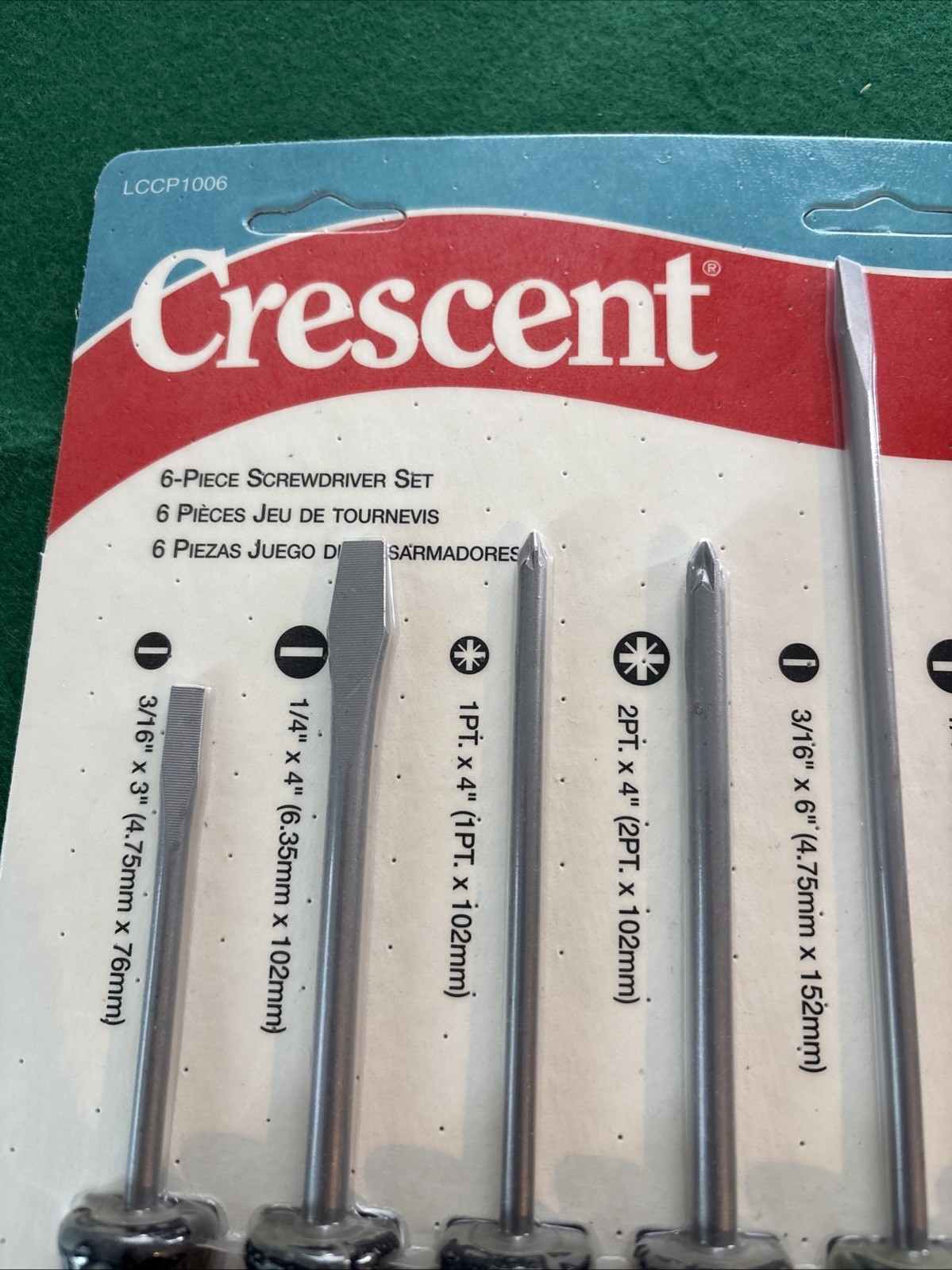 Cooper Tools Crescent 6pc Screwdriver Set -Slotted & Phillips (LCCP1006) USA