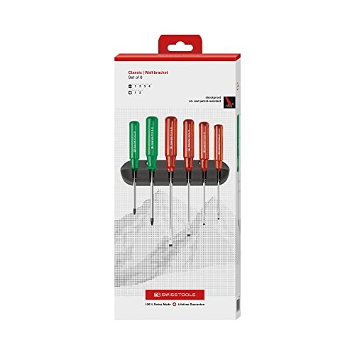 PB TOOLS 245.CBB Classic Handle Screwdriver Set (Minus Posi Drive) with Holder