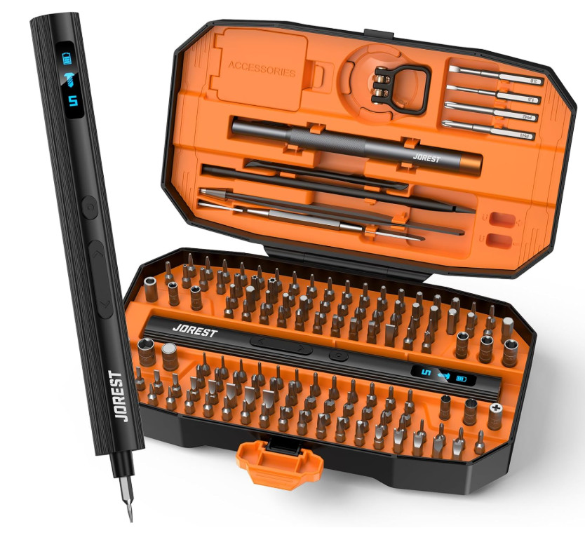 155 in 1 Mini Electric Screwdriver Cordless, Precision Power Screwdriver Set