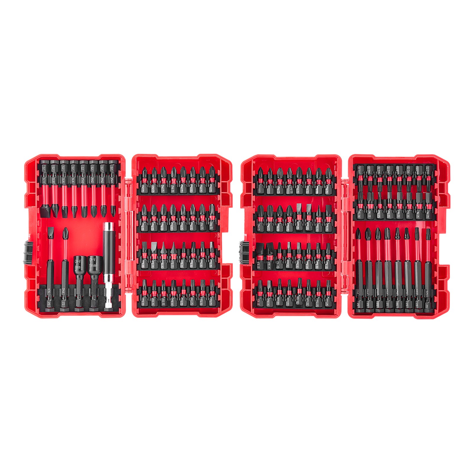 Screwdriver Bit Set 101-Piece Magnetic Bits Blackened Finish with Storage Case