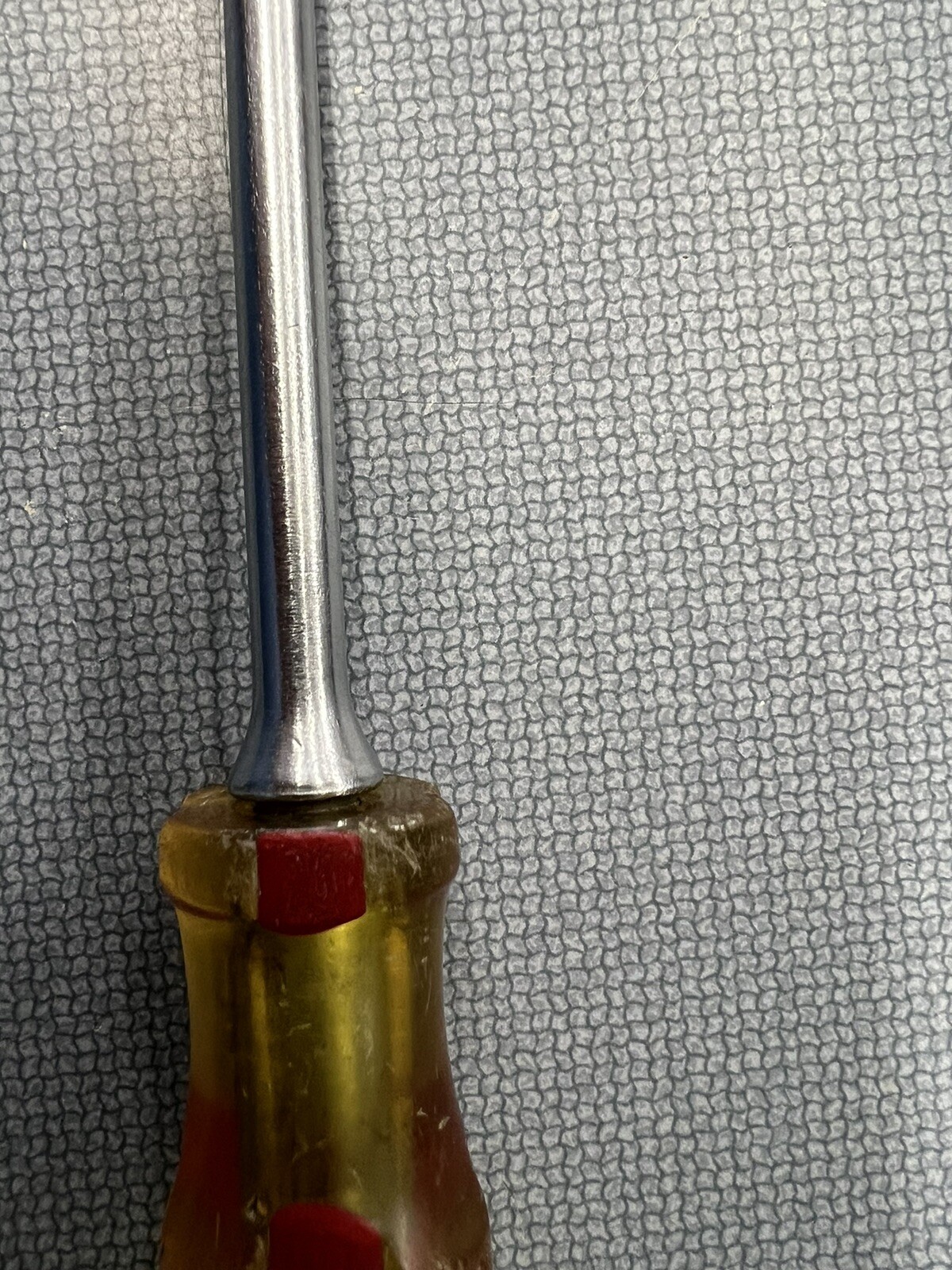 Vintage Mac Tools Hard Clear Handle Flat/Slotted 3/8″ Tip 6″ Shaft Made in USA