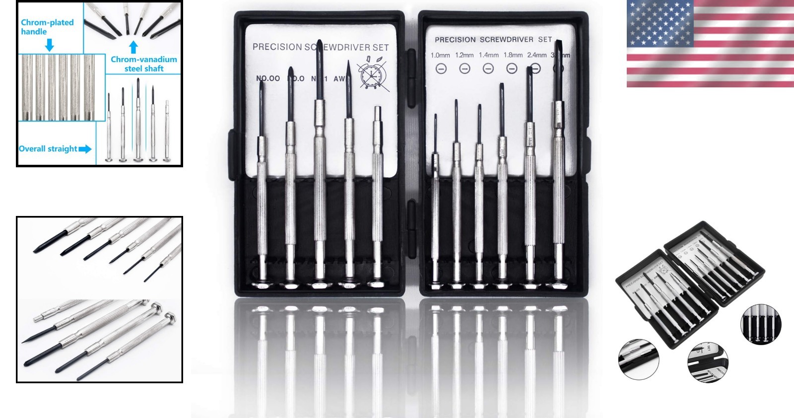 Durable 11PCS Precision Screwdriver Set – Ideal for Electronics & Watches