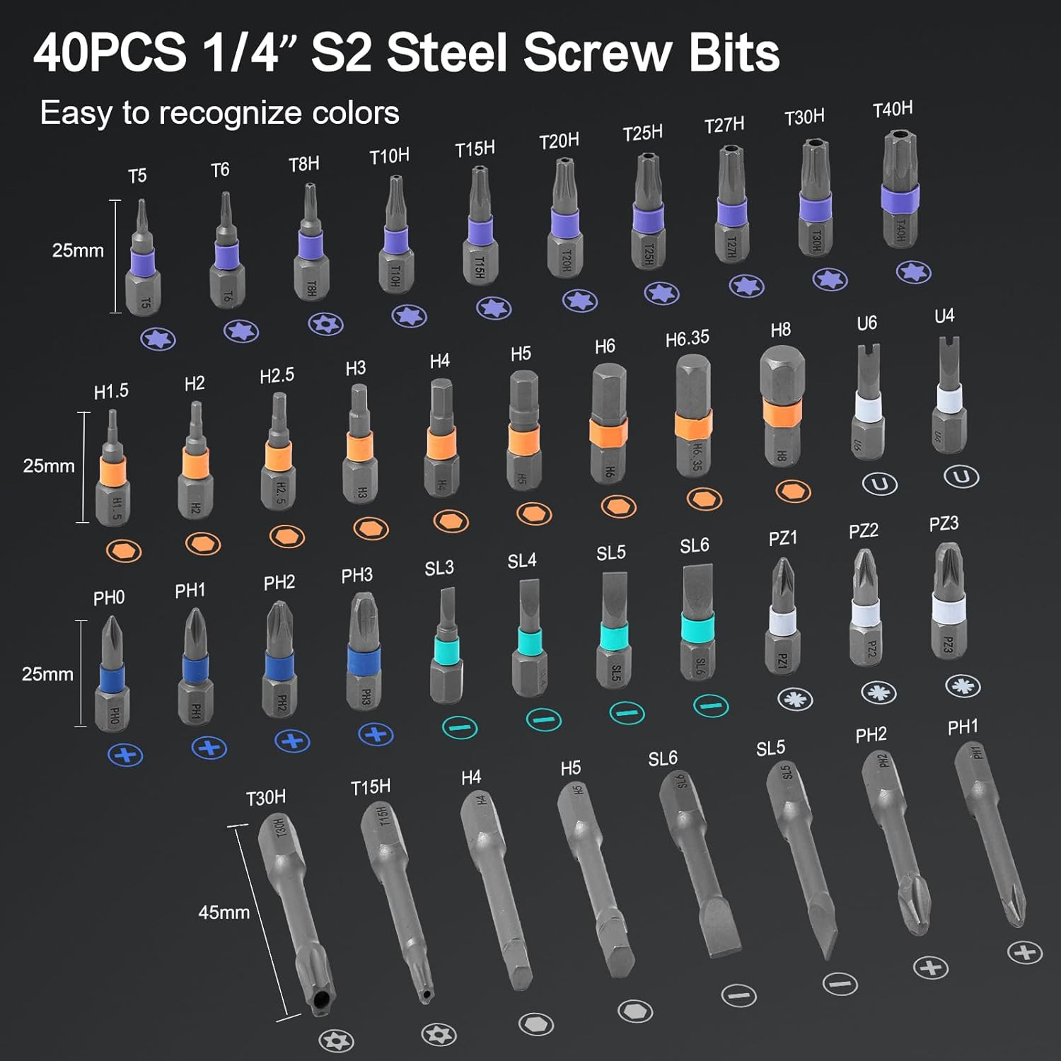 42 in 1 Magnetic Screwdriver Set DIY Ratchet Screwdriver Set Multi Bit Magnetic
