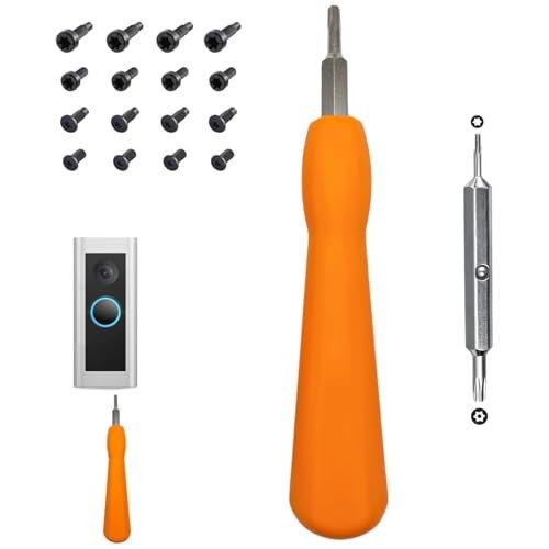Ring Doorbell Screwdriver Tool Kit T6 T15 Torx + 20 Screws Fits 1/2/3/4/Pro/Elit