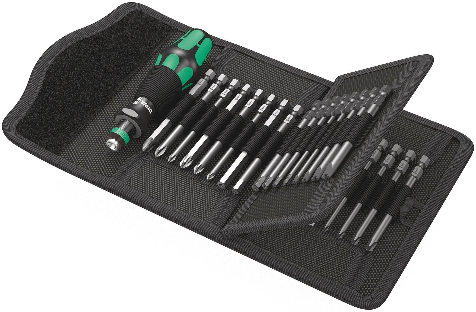 Wera 33 Piece Kraftform Kompakt Set with Rapidaptor Screwdriver and Bits
