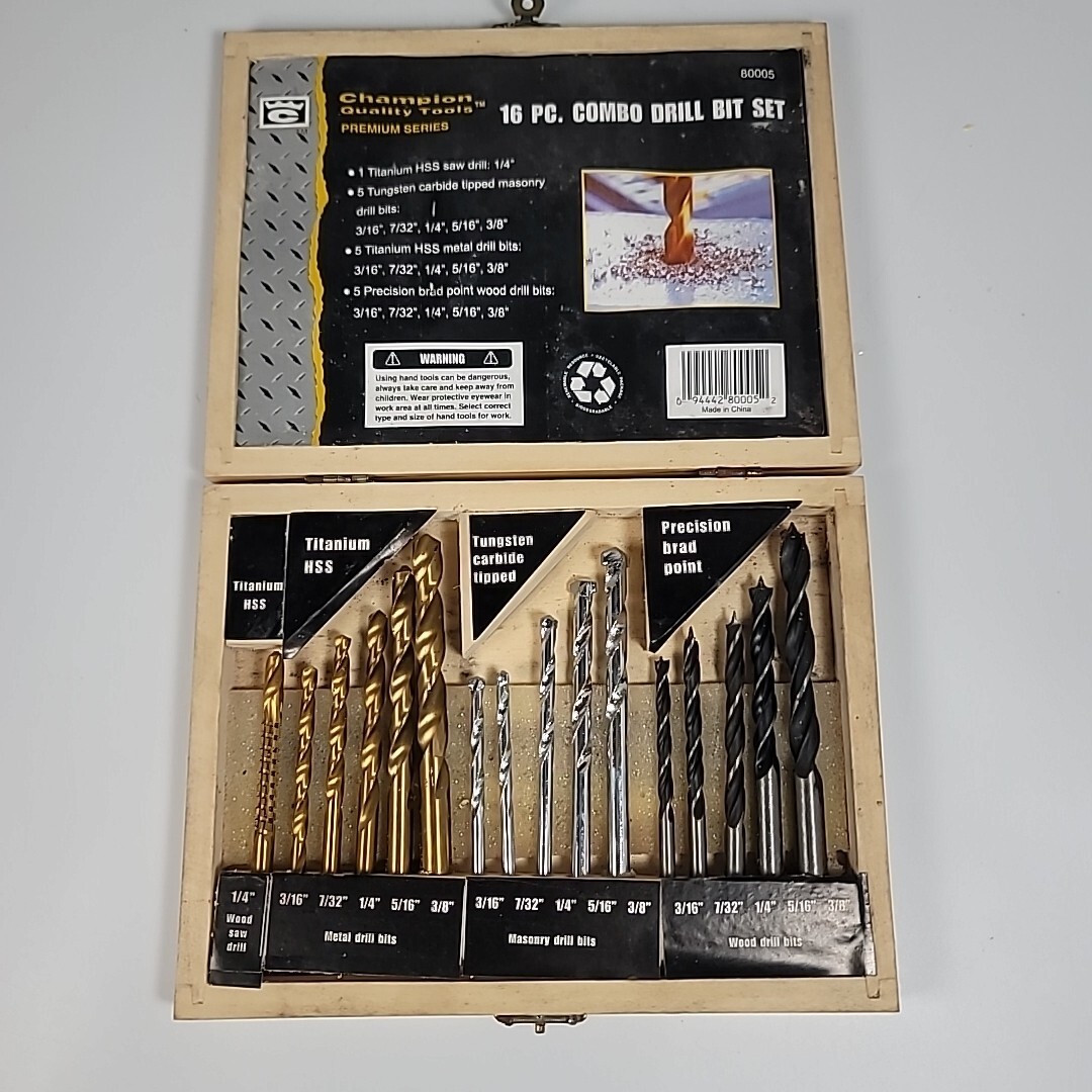 Champion 16 pc Drill Bit Set