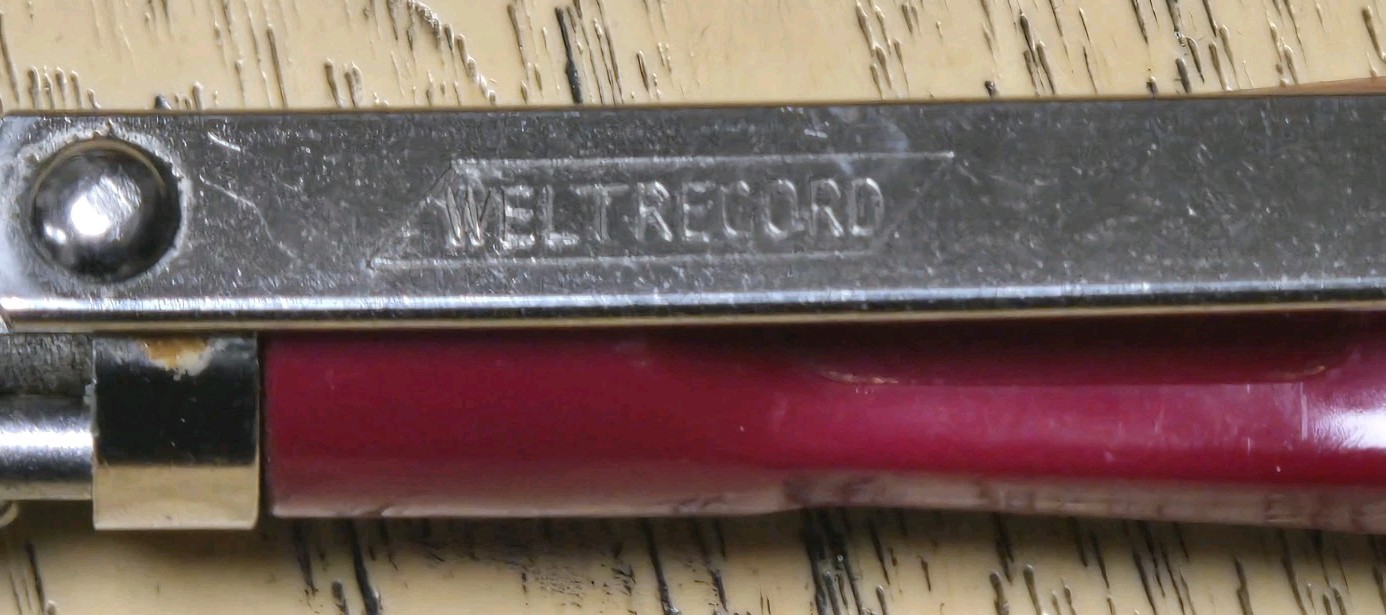 VTG WELTRECORD Ratchet Flathead Screwdriver West Germany Red Handle VERY NICE