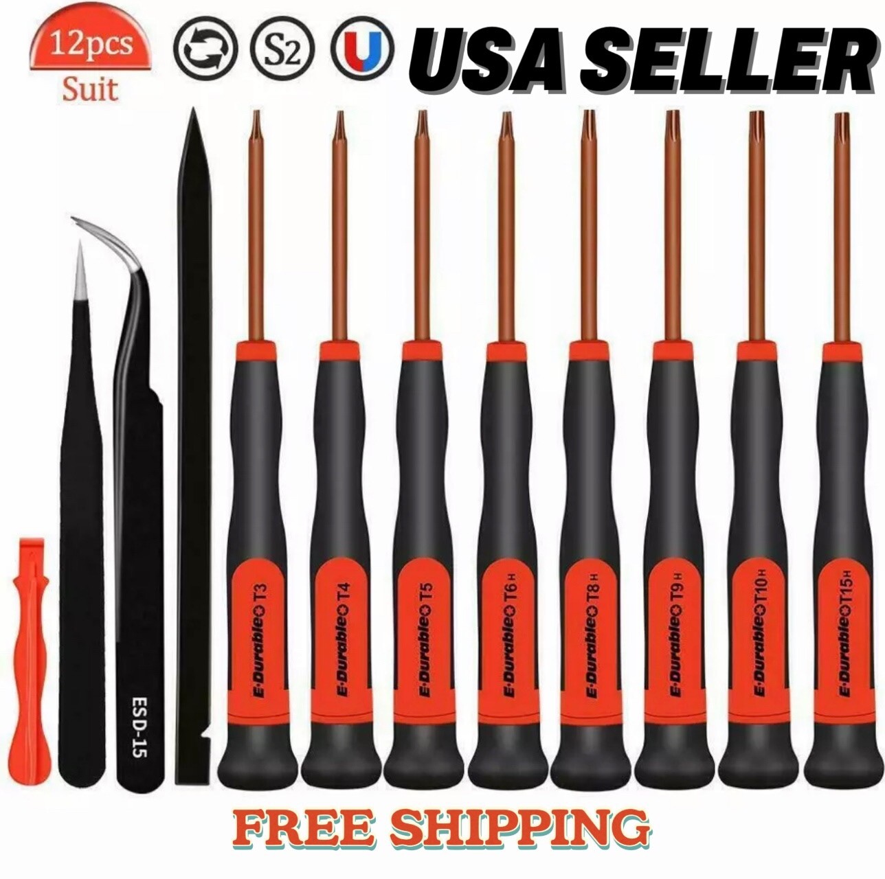Torx Security Screwdriver Set T3 T4 T5 TR6 TR8 T9H T10H TR15 Macbook Mac Mini Ko