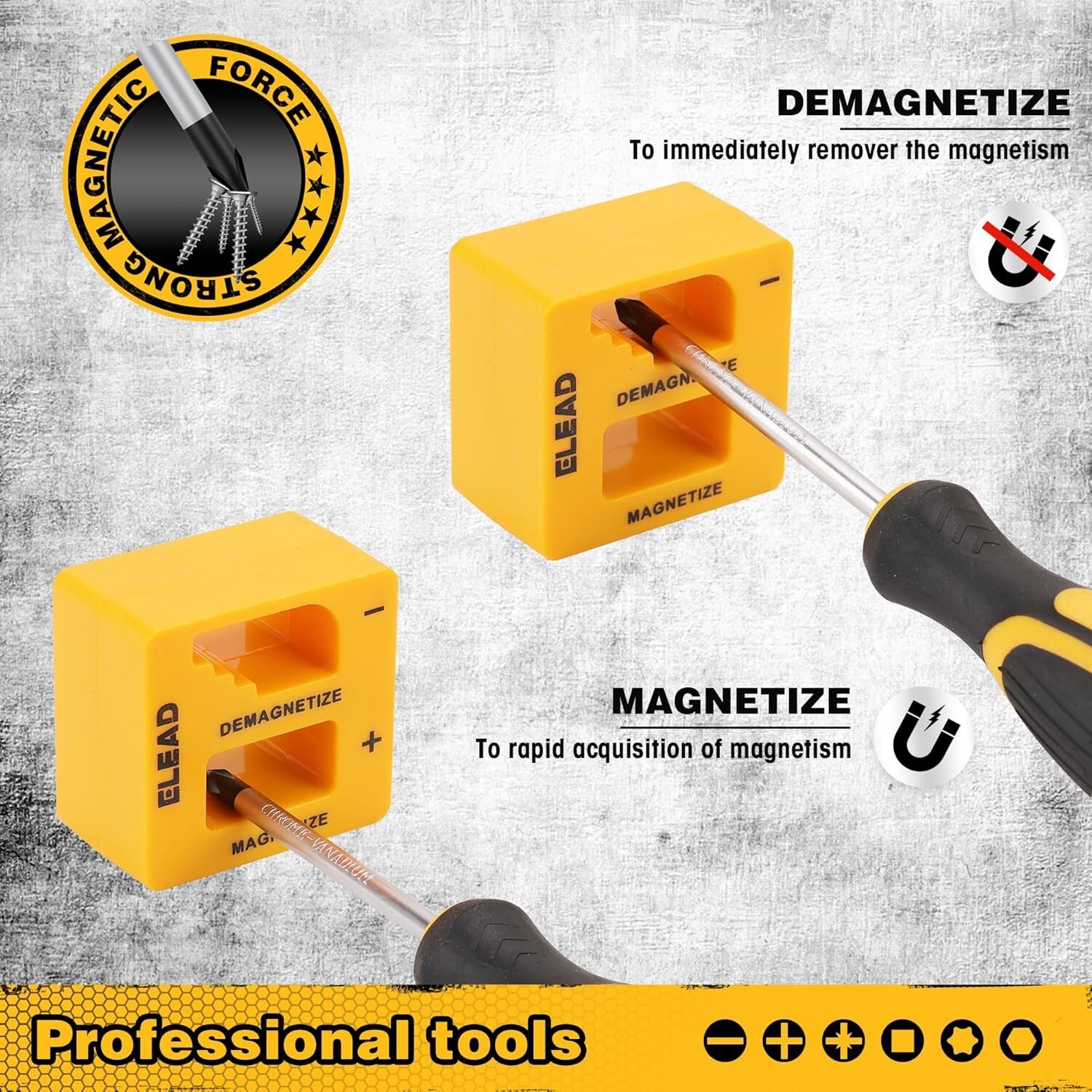 Magnetic Screwdriver Set with Case: 86-Piece Slotted Phillips, Hex, Torx,Precisi