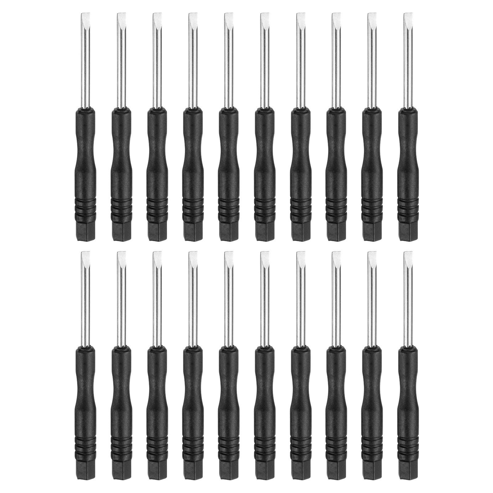 20pcs SL3.0 Mini Flat Head Screwdriver 3.07″ Screwdrivers Carbon Steel, Black