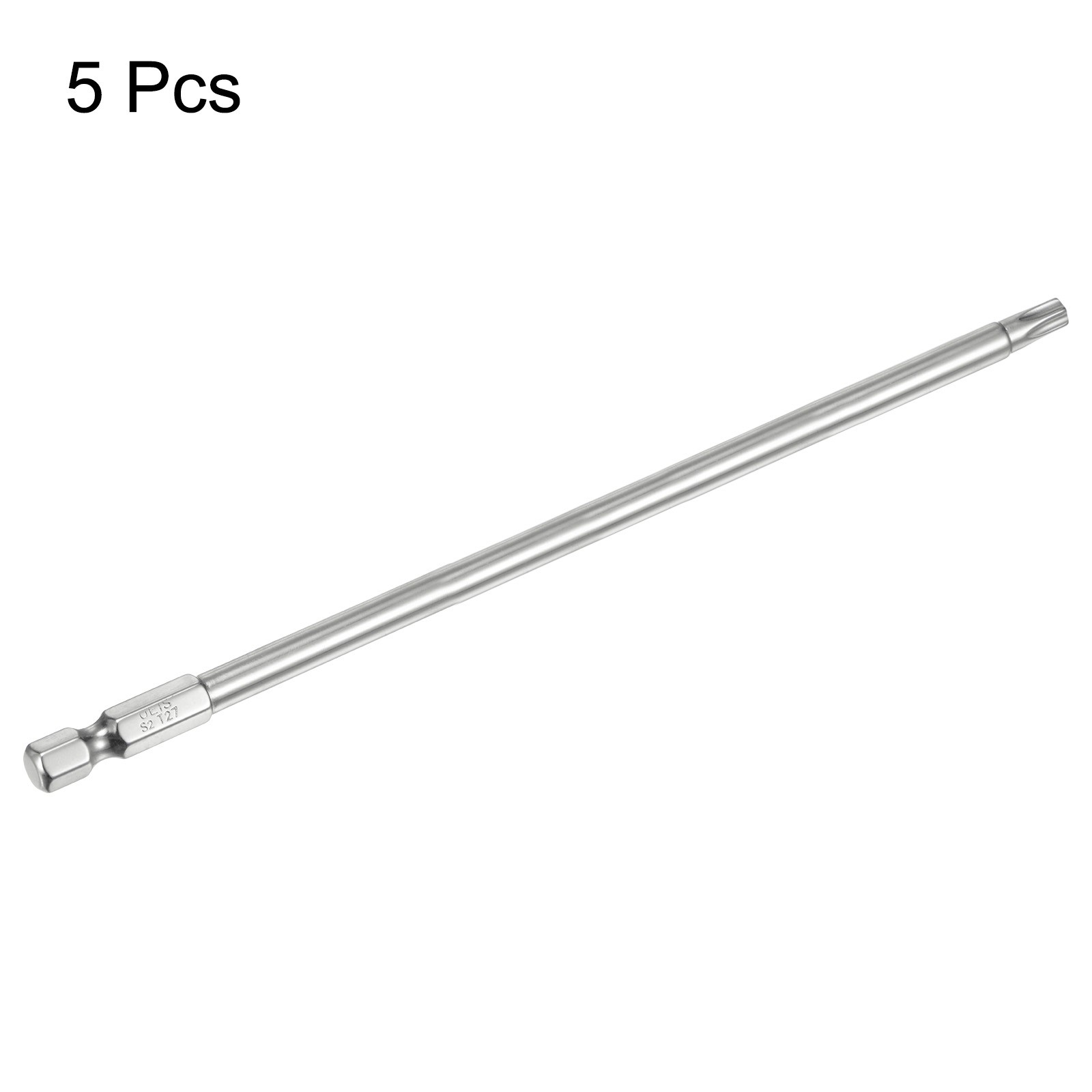 5sets T27 Security Torx Bit 1/4″ Hex Shank 6″ Long Tamper Resistant Star Bits