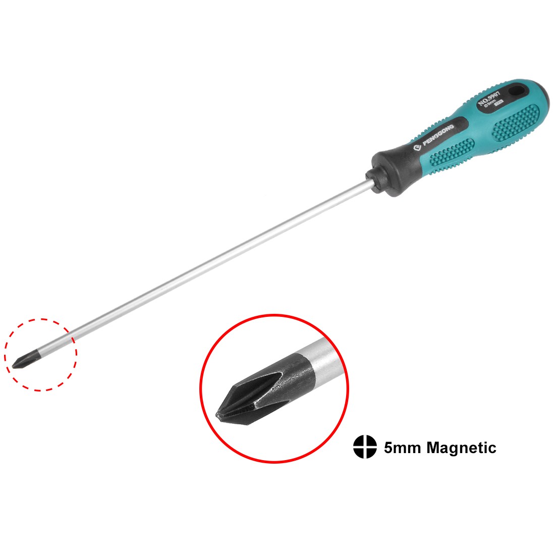 #1 Phillips Screwdriver 8″ Round Shaft Non Slip Comfortable Handle