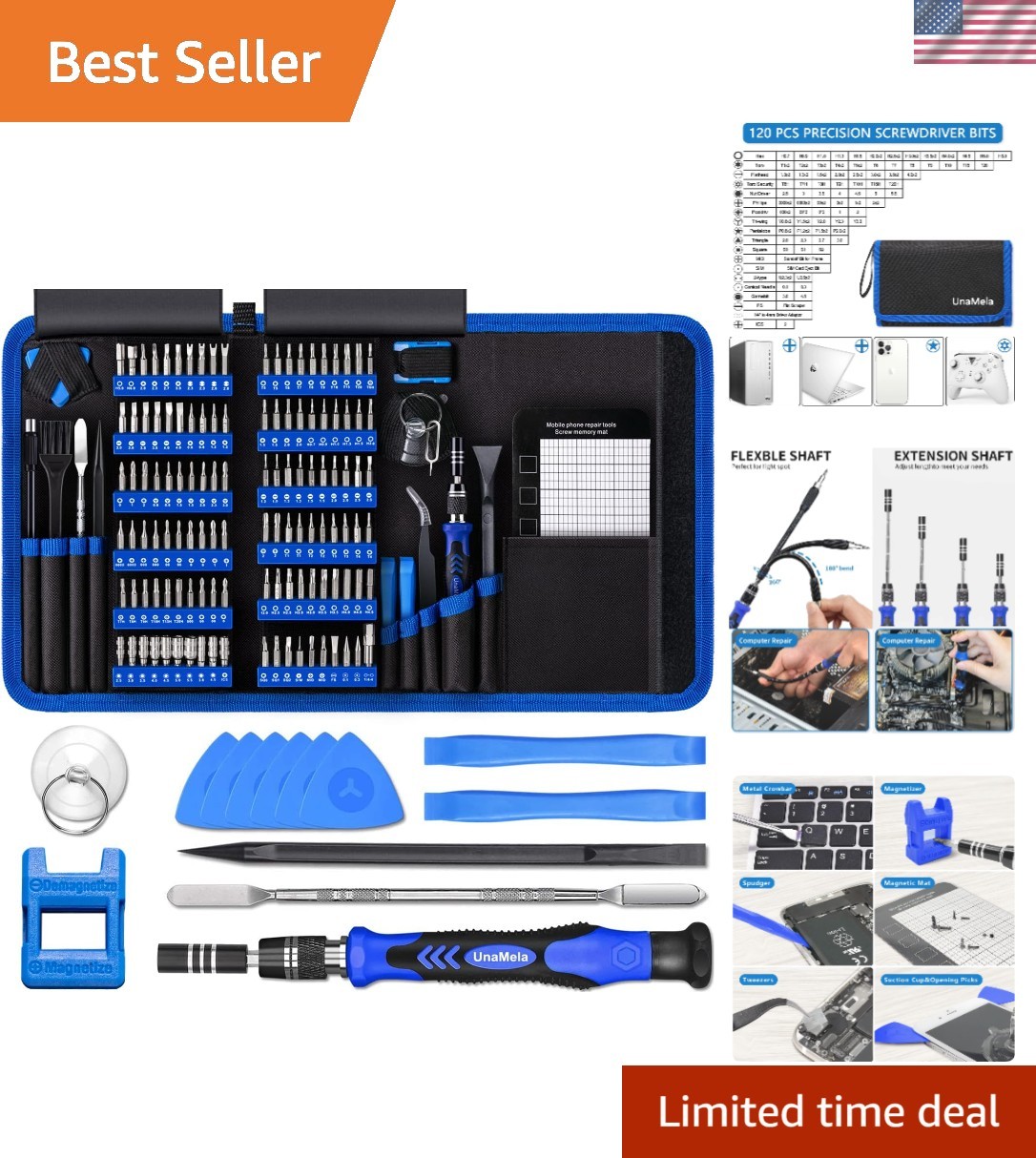 PC Building Tool Kit 140-IN-1: Computer Tool Kit for Repair & Assembly, Preci…