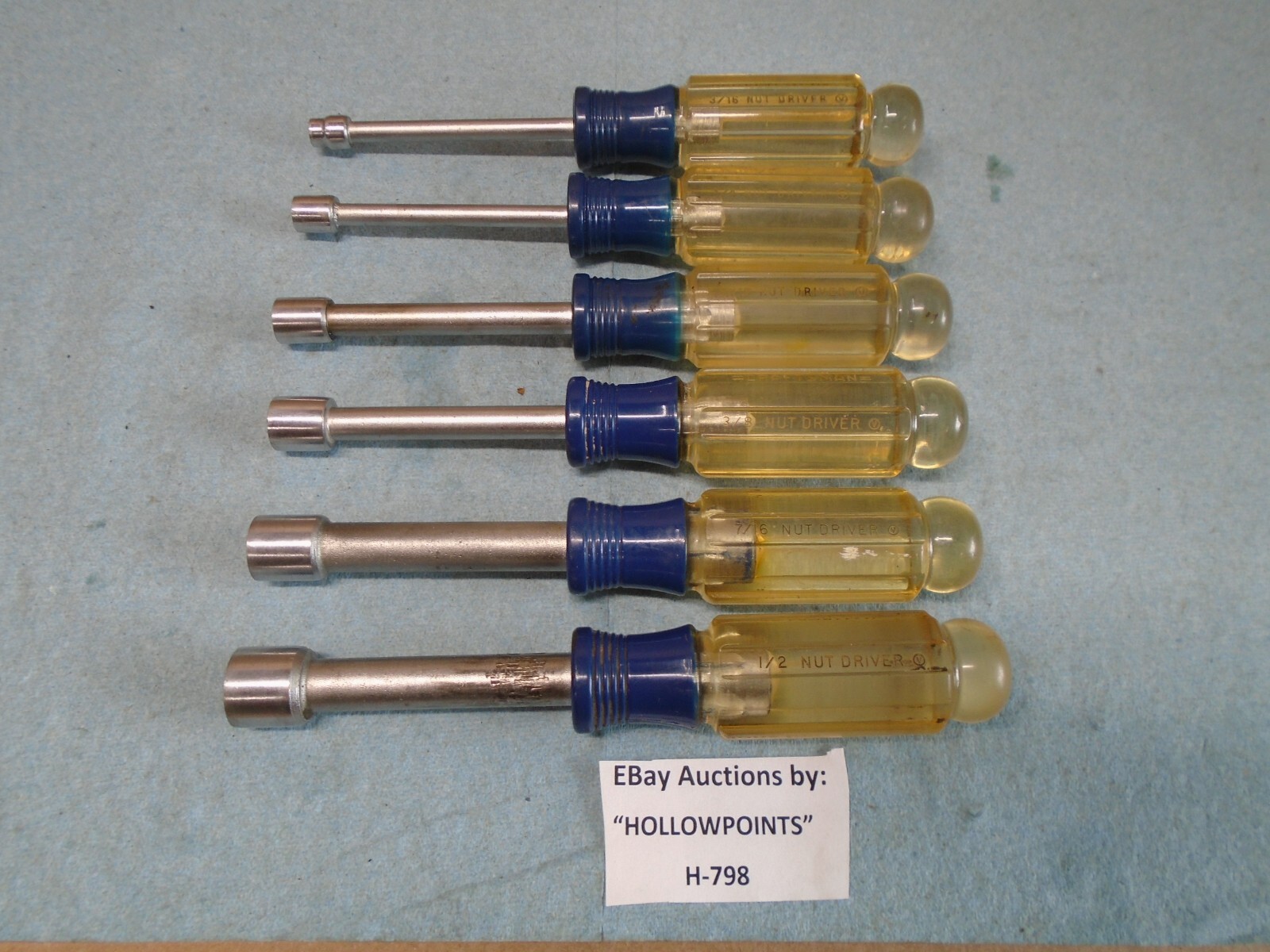 Craftsman USA 6 Pc. Nut Driver Set V Coded Hollow Shaft Type 3/16″ to 1/2″ H798