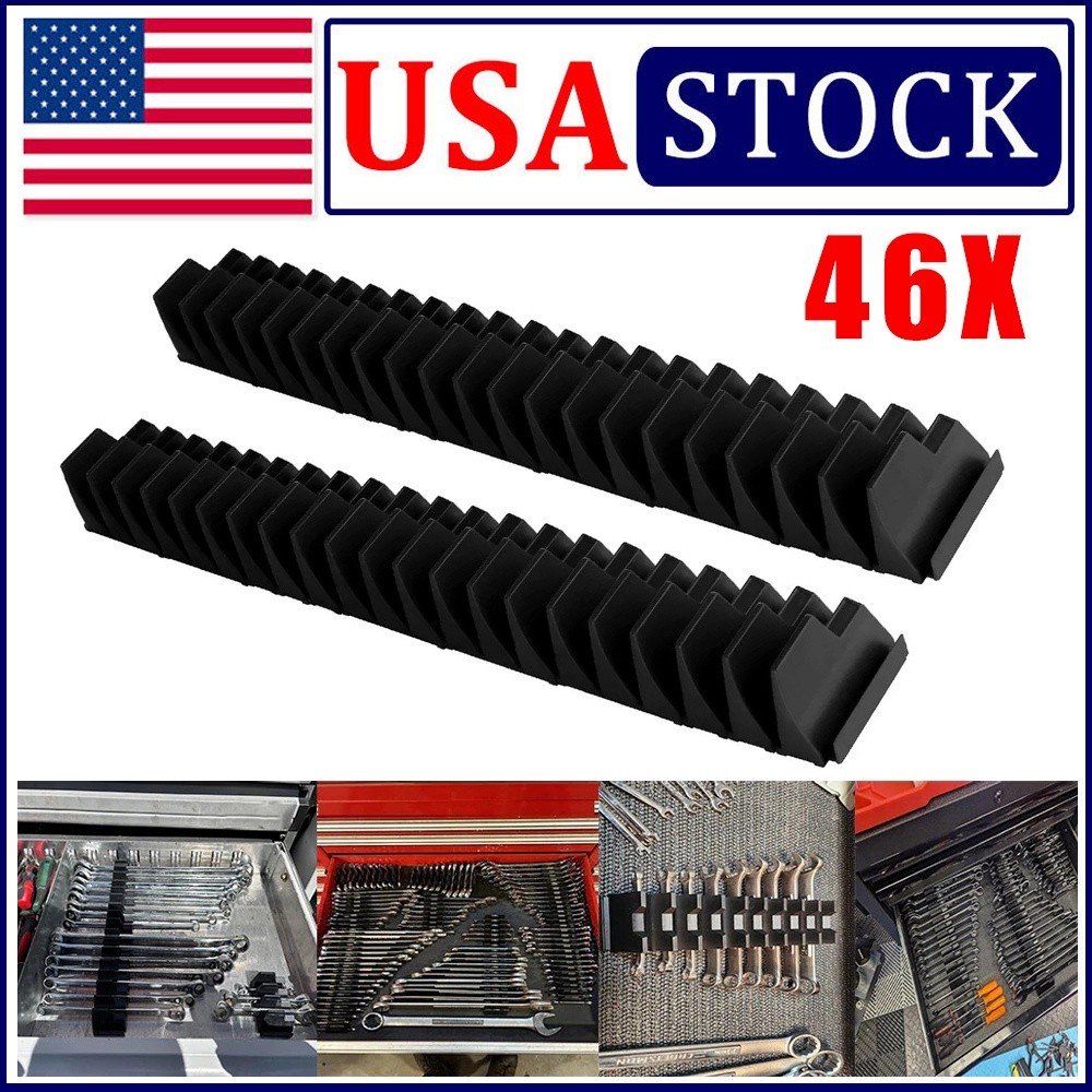46X Magnetic Modular Wrench Organizer Compact Tool Storage Slots hold Tools SAE