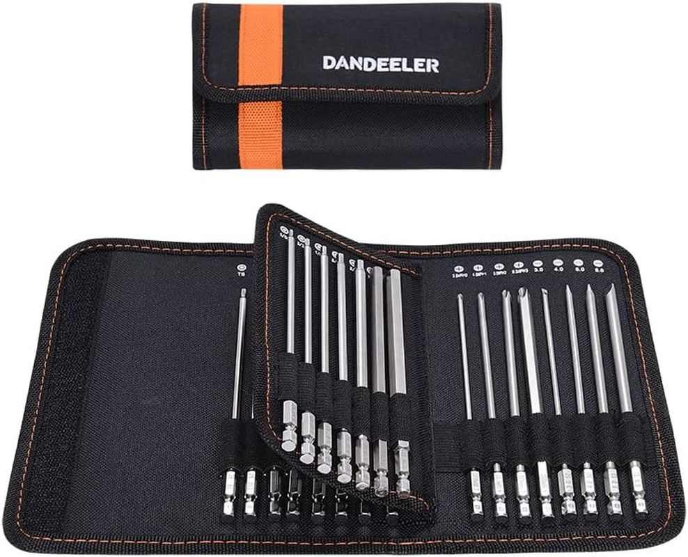 30 Piece 6 Extra Long Security Bit Set Torx Hex Slotted Phillips Square Pozidriv