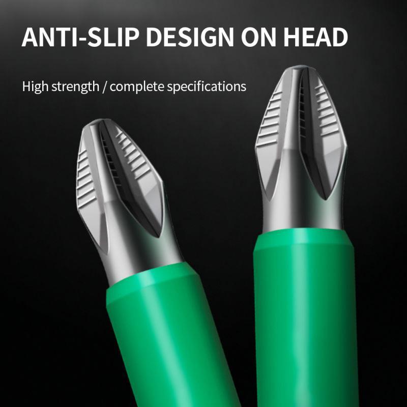 Anti Slip Magnetic Heavy Duty #2 Screw Driver Bit Quick Release 1/4 Hex Shank 6″