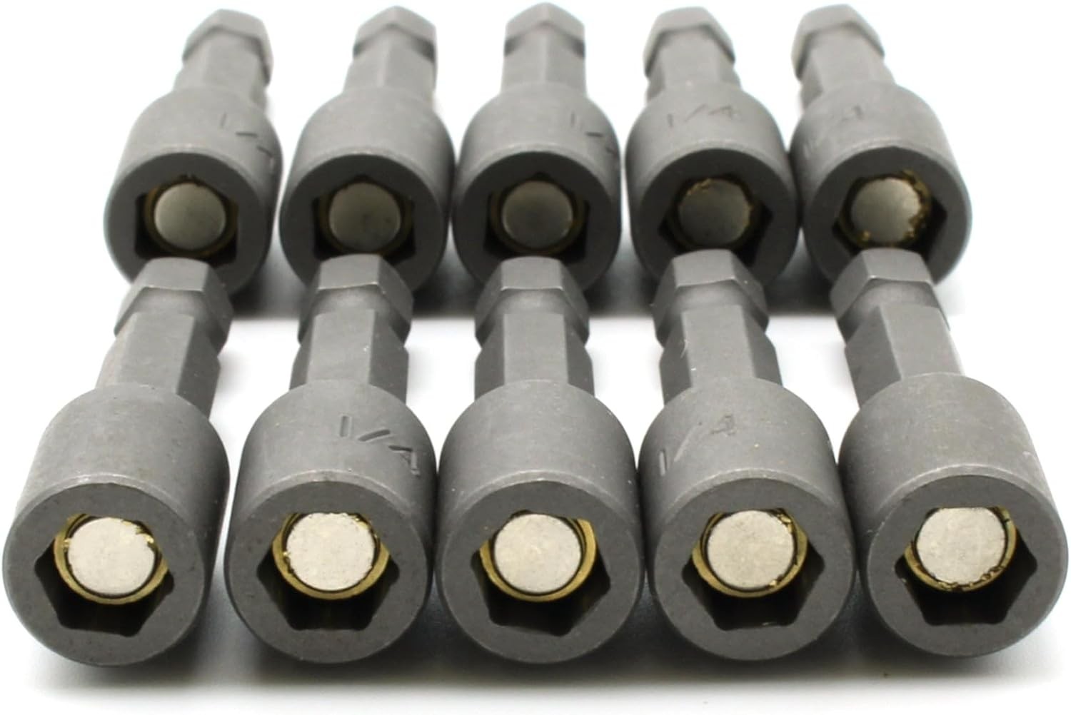 TEMO 10 pc Impact Ready Nut Driver 1/4 Inch Magnetic Nutsetter Set 1/4 Inch Shan