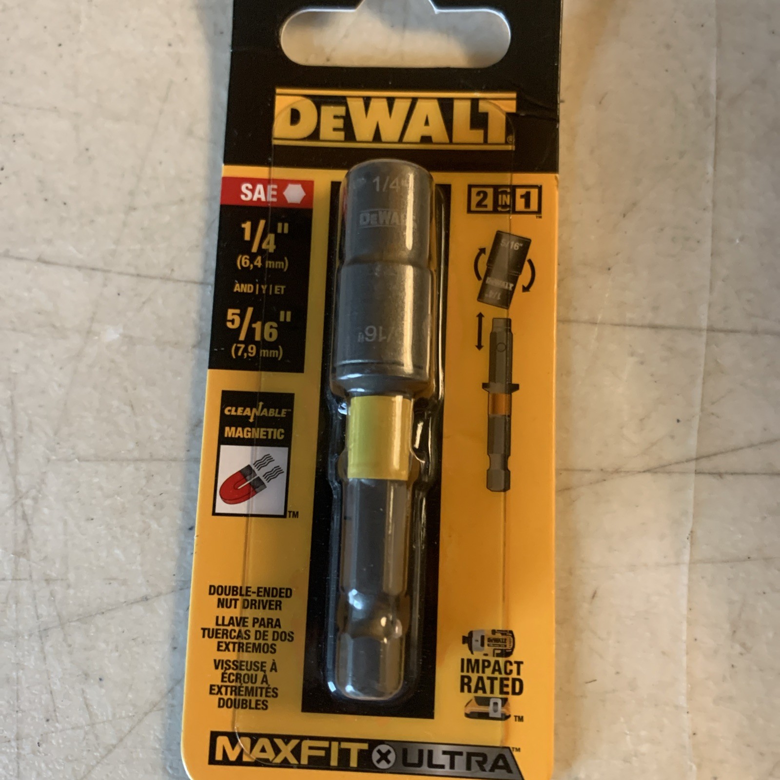 Dewalt MAXFIT Ultra Double End Nut Driver (1/4” And 5/16”) (WYZ)