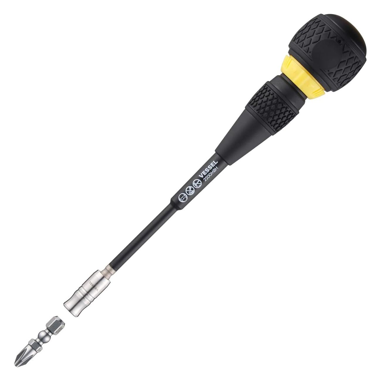 VESSEL – BALL GRIP Ratchet Interchangeable Screwdriver 2200MBH120