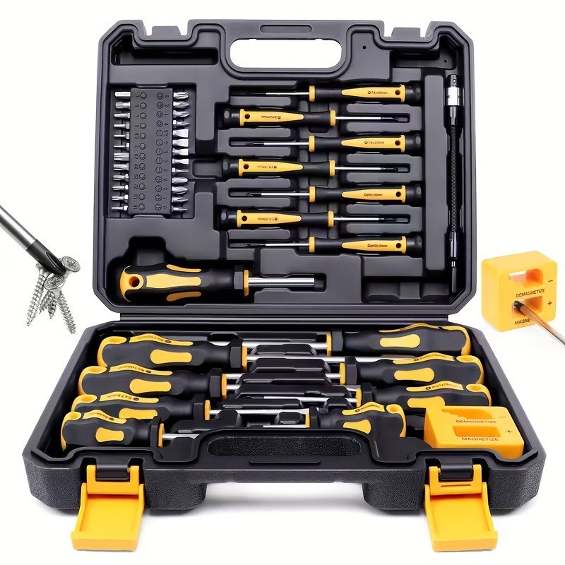 43 pcs magnetic screwdriver set with magnetizing and demagnetizing tools